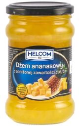 Джем зі зниженим вмістом цукру HELCOM 320g ананас ск/б