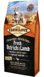 Сухий корм Carnilove Dog Fresh Adult Small Breed Ostrich & Lamb для собак дрібних порід 6 кг - 6 (кг) від виробника Carnilove