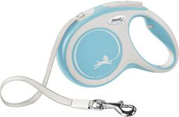 Flexi (Флексі) New Comfort М — Повідець-рулетка для собак середніх порід, стрічка (5 м, до 25 кг) (блакитний)