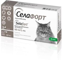 Селафорт кошки 7,6 - 10 кг 60 мг/1 мл No1 спот-он (VSKRK70566) от производителя KRKA