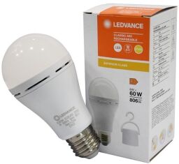 Лампа світлодіодна LEDVANCE акумуляторна A60 8W 806Lm 2700К E27