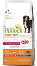 Сухий корм Natural Trainer Dog Sensitive Plus Adult MM With Rabbit для собак середніх і великих порід 12 кг. (8059149428161) від виробника Trainer