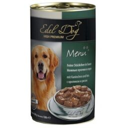 Вологий корм для собак Edel Dog з кроликом та рисом 1.2 кг - 1.2 (кг) від виробника Edel