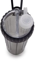 Бутылка дорожная двойная для корма и воды Dexas Snack DuO with Companion Cup, 720 мл, серая (0084297308940) от производителя Dexas