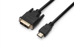 Кабель Prologix Premium HDMI - DVI V 1.3 (M/M), Single Link, 18+1, 0.5 м, Black (PR-HDMI-DVI-P-01-30-05m) от производителя Prologix