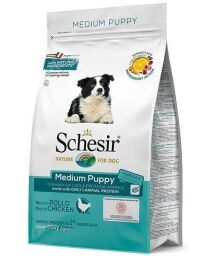 Schesir Dog Medium Puppy 3 кг ШЕЗИР курица сухой монопротеиновый корм для щенков средних пород