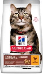 Корм Hill's Science Plan Feline Mature Adult 7+ Hairball Indoor сухой для вывода шерсти у пожилых кошек, живущих в помещении 1.5 кг (052742761008) от производителя Hill's