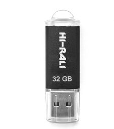 Флеш-накопичувач USB 32GB Hi-Rali Rocket Series Black (HI-32GBVCBK) від виробника Hi-Rali