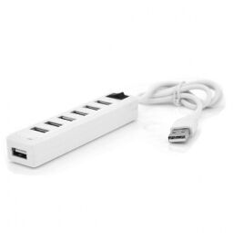 Концентратор USB2.0 Voltronic 7хUSB2.0 White (YT-H7S-W/12904), Blister