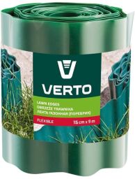 Стрічка газонна Verto, бордюрна, хвиляста, 15смх9м, зелений