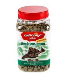 Корм для лорикарієвих сомів Акваріус "Анциструс Меню" у таблетках 600 мл (300 г) від виробника Акваріус