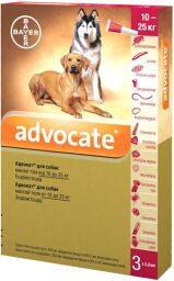 Капли Bayer Advocate (Адвокат) от заражений эндо и экто паразитами для собак 10-25 кг (3 пипетки) от производителя Bayer