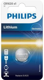 Батарейка Philips   літієва CR1620  блістер, 1 шт