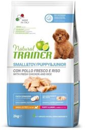 Корм Trainer Natural Super Premium Puppy & Junior Mini сухий для цуценят дрібних порід з куркою і рисом 2 кг