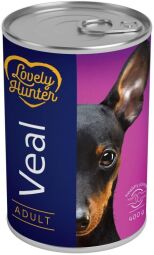 Вологий корм для дорослих собак з телятиною Lovely Hunter Adult veal 400 г (LHU45352) від виробника Lovely Hunter