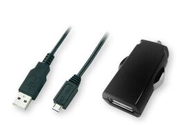 Автомобільний зарядний пристрій Global MSH-SC-031 (1USBx2.1A) Black (1283126445767) + кабель microUSB від виробника Global