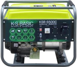 Бензиновый генератор Konner&Sohnen Basic KSB 6500C, 230В, 5.5кВт, ручной запуск, 66.6кг (KSB6500C) от производителя Könner & Söhnen