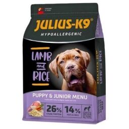 Сухой корм для щенков JULIUS К-9 HighPremium PUPPY&JUNIOR (ягненок и рис) - 12 (кг) (112332) от производителя Julius-K9