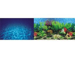 Фон для акваріума двосторонній морське дно/3д рослини, висота 60 см, 9019/9063