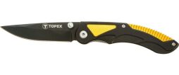 Нож складной TOPEX, фиксатор, лезвие 70 мм, держатель анодированный алюминий, 177 мм, чехол (98Z106) от производителя Topex