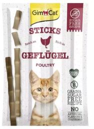 Ласощі для котів GimCat Sticks 4 шт. (домашня птиця) (G-420868/400761) від виробника GimCat