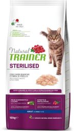 Корм Trainer Natural Adult Sterilized with fresh White Meats для стерилизованных кошек от 1 года до 10 кг. (8059149246970) от производителя Trainer