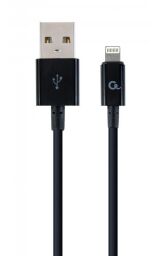 Cablexpert USB - Lightning (M/M), преміум, 1 м, чорний (CC-USB2P-AMLM-1M) від виробника Cablexpert