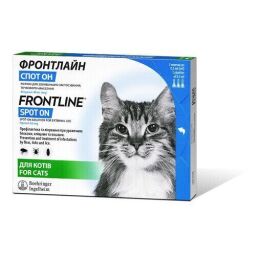 Протипаразитарні краплі від бліх і кліщів Boehringer Ingelheim Frontline Spot On Cat (піпетки 3*0.5 мл)