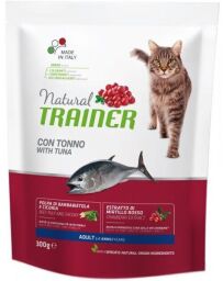 Корм Trainer Natural Super Adult with Tuna сухой с тунцем для взрослых кошек 0.3 кг (8059149230498) от производителя Trainer