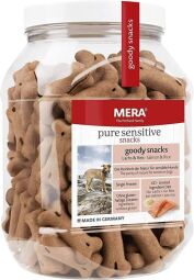Ласощі для чутливих собак печиво з лососем і рисом MERA pure sensitive snacks salmon & rice 600 г (059178-9118) від виробника MeRa