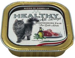 Корм Healthy Alldays Cat Lamb паштет с ягнятиной для взрослых кошек 100 гр (8015912504746) от производителя Healthy