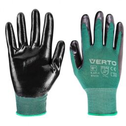 Рукавички робочі Verto, нітрилове покриття, р.8, зелений (97H151) від виробника Verto