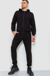 Спортивний костюм чоловічий AGER двонитка, колір чорний, 119R200-1