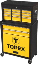 Шкаф-тележка для инструмента TOPEX, состоит из 2 модулей 61.5х33х66 см и 60х26х34 см, выдвижные ящики, на колесах (79R500) от производителя Topex