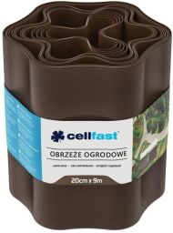 Стрічка газонна Cellfast, бордюрна, хвиляста, 20смх9м, коричневий