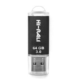 Флеш-накопичувач USB3.0 64GB Hi-Rali Rocket Series Black (HI-64GB3VCBK)