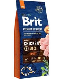 Корм Brit Premium Dog Sport сухой с курицей для взрослых ездовых, рабочих и охотничьих собак 15 кг. (8595602526673) от производителя Brit Premium