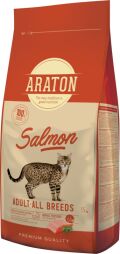 Корм ARATON SALMON Adult All Breeds сухий з лососем для дорослих котів 15 кг (4771317456472) від виробника ARATON