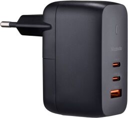 МЗП McDodo Mecha Series 65W GaN Dual Type-C + USB Mini Size Wall Charger ( EU plug ) CH-0291 Black