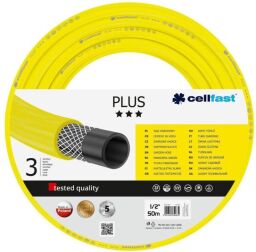 Шланг садовый Cellfast PLUS, 1/2', 50м, 3 слоя, до 25 Бар, -20…+60°C (10-201) от производителя Cellfast