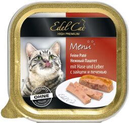 Вологий корм для кішок Edel Cat із зайцем та печінкою 100 г - 100 (г) від виробника Edel