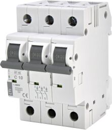 Автоматичний вимикач ETI, ST-68 3p C 10А (4,5 kA)