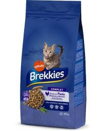 Сухий корм для кішок Brekkies Cat Complet 15 кг. повноцінний раціон для дорослих кішок з рибою і куркою