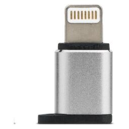 Адаптер Remax Visual micro USB - Lightning (F/M) Silver (RA-USB2-SILVER)