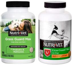Добавка для предотвращения желтых пятен на газонной траве от мочи собак Nutri-Vet Grass Guard 150 табл (0669125999387) от производителя Nutri-Vet