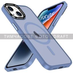 Чохол 2Е Basic для Apple iPhone 15 Ultra, Soft Touch MagSafe Cover, Light Blue