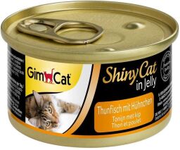 Влажный корм для кошек GimCat Shiny Cat 70 г х 12 шт (курица и тунец) (SZG-413105 /413303) от производителя GimCat