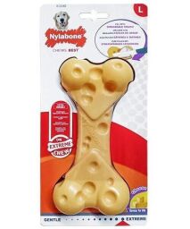 Жевательная игрушка-кость для собаки Nylabone Extreme Chew Cheese Bone 17,5x8x4 см вкус сыра (84105) от производителя Nylabone