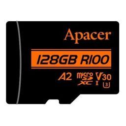 Карта пам'яті Apacer microSD 128GB C10 UHS-I U3 A2 R100/W80MB/s + SD