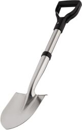 Лопата штыковая 2E Gloss, компактная, нержавеющая сталь, 2мм, 70см, 0.95кг